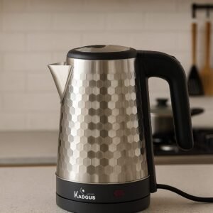 غلاية كهربائية ستانلس ستيل Kadous – تصميم سداسي عصري – سعة 1.7 لتر